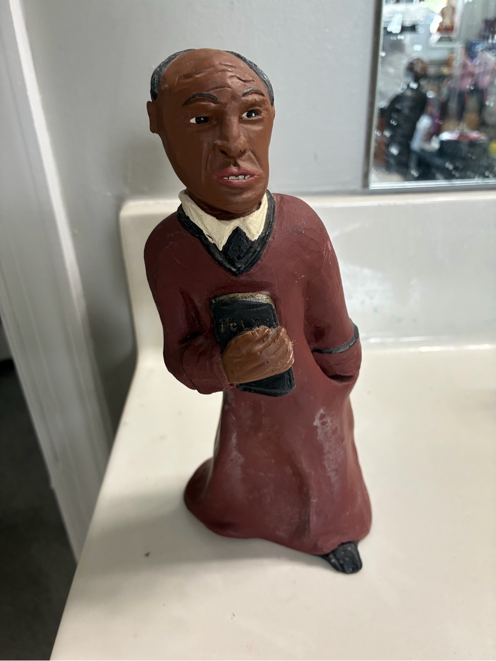 Vintage African American preacher or pastor collectible figurine